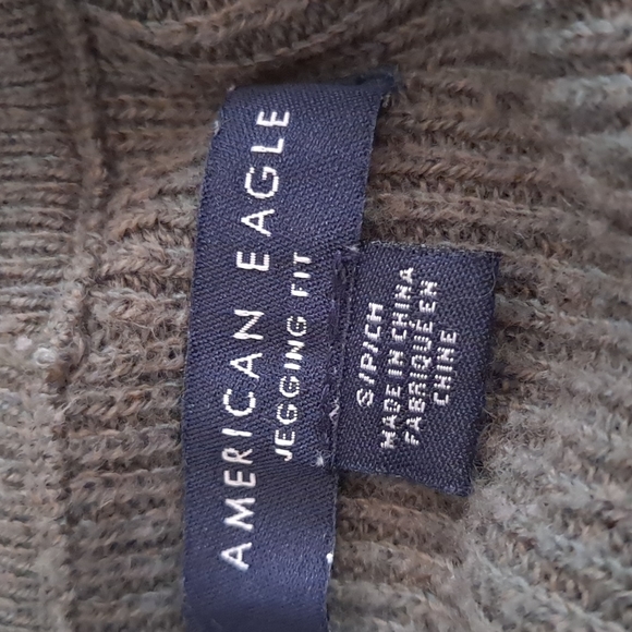American Eagle Army Green Soft knit High low hem Jegging fit Sweater Siz… - Picture 7 of 7